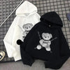 New Dark Hoodies Women Sweatshirts Female Casual Fashion Vintage Oversized Punk Fun Hip Hop Long Bear Long Sleeve Drawstring Hoodie Sweatshirt by Stevvex
