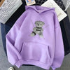 New Dark Hoodies Women Sweatshirts Female Casual Fashion Vintage Oversized Punk Fun Hip Hop Long Bear Long Sleeve Drawstring Hoodie Sweatshirt by Stevvex