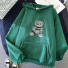 New Dark Hoodies Women Sweatshirts Female Casual Fashion Vintage Oversized Punk Fun Hip Hop Long Bear Long Sleeve Drawstring Hoodie Sweatshirt by Stevvex
