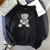New Dark Hoodies Women Sweatshirts Female Casual Fashion Vintage Oversized Punk Fun Hip Hop Long Bear Long Sleeve Drawstring Hoodie Sweatshirt by Stevvex