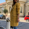 New Dazzling Faux Wool Blends Women's Long Coats Collar Double Breasted Vintage Elegant Lady Plus Size Jackets Winter Outerwear by Stevvex