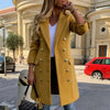 New Dazzling Faux Wool Blends Women's Long Coats Collar Double Breasted Vintage Elegant Lady Plus Size Jackets Winter Outerwear by Stevvex