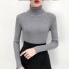 New Elegance Autumn/Winter Knitted Jumper Tops Turtleneck Pullovers Casual Sweaters Women Shirt Long Sleeve Tight Sweater Girls by Stevvex