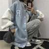 New Elegance Spring Autumn Coat Baseball Bomber Jacket Loose Letter R Men Women Couples Tops Plus Size Jackets Streetwear by Stevvex