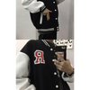 New Elegance Spring Autumn Coat Baseball Bomber Jacket Loose Letter R Men Women Couples Tops Plus Size Jackets Streetwear by Stevvex