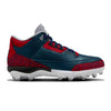 "New England" Jordan 3 Mid TD Cleats by Stadium Custom Kicks