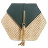New Famous Mulit Style Straw+leather Handba For Women And Girls New Fashion Summer Bag Handmade Woven Beach Circle Shoulder Bag by Stevvex