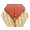 New Famous Mulit Style Straw+leather Handba For Women And Girls New Fashion Summer Bag Handmade Woven Beach Circle Shoulder Bag by Stevvex