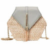 New Famous Mulit Style Straw+leather Handba For Women And Girls New Fashion Summer Bag Handmade Woven Beach Circle Shoulder Bag by Stevvex