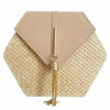 New Famous Mulit Style Straw+leather Handba For Women And Girls New Fashion Summer Bag Handmade Woven Beach Circle Shoulder Bag by Stevvex