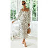 New Fashion Leopard Print Dot long sleeve Slit Luxury Dress - Summer Casual Party Wear Dresses For Women by Stevvex