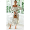 New Fashion Leopard Print Dot long sleeve Slit Luxury Dress - Summer Casual Party Wear Dresses For Women by Stevvex