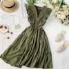 New Fashion Neck Ruffles Summer Dress Party Tank Sundress Women Casual Dresses For Women - Fashion Women Dresses by Stevvex