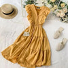 New Fashion Neck Ruffles Summer Dress Party Tank Sundress Women Casual Dresses For Women - Fashion Women Dresses by Stevvex