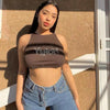 New Fashion styles cute Rhinestone sleeveless Crop Tank Top Streetwear cute tops for summer by Stevvex