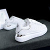 New Fashion White High Quality Women's White Thick Soled Sports Casual Couple Shoes Summer Lace-Up Trainers Gym Tennis Running Breathable High Quality Sneakers by Stevvex