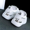 New Fashion White High Quality Women's White Thick Soled Sports Casual Couple Shoes Summer Lace-Up Trainers Gym Tennis Running Breathable High Quality Sneakers by Stevvex