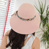 New Fashionable Women Sun Hat Summer Hat Foldable Ladies Wide Large Brim Floppy Folding Summer Beach Sun Hat Comfortable Cotton Cap Anti-UV Big Summer Biking Beach Hat Fashion Sun Hat by Stevvex