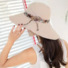 New Fashionable Women Sun Hat Summer Hat Foldable Ladies Wide Large Brim Floppy Folding Summer Beach Sun Hat Comfortable Cotton Cap Anti-UV Big Summer Biking Beach Hat Fashion Sun Hat by Stevvex