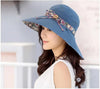 New Fashionable Women Sun Hat Summer Hat Foldable Ladies Wide Large Brim Floppy Folding Summer Beach Sun Hat Comfortable Cotton Cap Anti-UV Big Summer Biking Beach Hat Fashion Sun Hat by Stevvex
