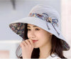 New Fashionable Women Sun Hat Summer Hat Foldable Ladies Wide Large Brim Floppy Folding Summer Beach Sun Hat Comfortable Cotton Cap Anti-UV Big Summer Biking Beach Hat Fashion Sun Hat by Stevvex