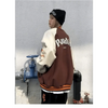 New Free Style Woman Jacket Hip Hop Furry Bone Patchwork Color Block Jackets Mens Streetwear Men Baseball Coats Unisex by Stevvex