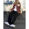 New Free Style Woman Jacket Hip Hop Furry Bone Patchwork Color Block Jackets Mens Streetwear Men Baseball Coats Unisex by Stevvex