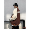 New Free Style Woman Jacket Hip Hop Furry Bone Patchwork Color Block Jackets Mens Streetwear Men Baseball Coats Unisex by Stevvex