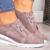 New High Heel Casual Womens Sneakers Breathable Height Increasing Shoes Air Cushion Comfortable Sneakers Women's Vulcanize Leather Shoes Luxury Walking Women Outdoor Shoes by Stevvex