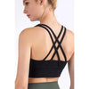 New High Quality Fabric Nylon Breathable Women Yoga Tops Bra Solid Color And Sports Wear Outdoor Exercise Clothes For Ladies by Stevvex