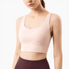 New High Quality Fabric Nylon Breathable Women Yoga Tops Bra Solid Color And Sports Wear Outdoor Exercise Clothes For Ladies by Stevvex