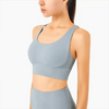 New High Quality Fabric Nylon Breathable Women Yoga Tops Bra Solid Color And Sports Wear Outdoor Exercise Clothes For Ladies by Stevvex
