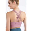 New High Quality Fabric Nylon Breathable Women Yoga Tops Bra Solid Color And Sports Wear Outdoor Exercise Clothes For Ladies by Stevvex