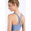 New High Quality Fabric Nylon Breathable Women Yoga Tops Bra Solid Color And Sports Wear Outdoor Exercise Clothes For Ladies by Stevvex
