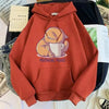 New Hoody Cat Cartoon Print Woman Sweatshirt With Hooded Loose Women's Hoodie Fashion Female Clothes Fleece Hoodies Women Cute Fashion Sweatshirts Sweatshirts Hoodie For Teen Girls Hoodies by Stevvex