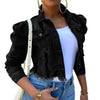 New Incredible Spring Women Sexy Ripped Denim Jackets Vintage Casual Short Jean Jacket Puff Sleeve Winter Female Coat Streetwear by Stevvex