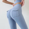 New Leggings Women's Pants Sport Yoga Pants Tight High Waist Elastic Women's Pocket Legging Women's High Waist Yoga Pants Tummy Control Slimming Bottom Leggings Workout Running Pants by Stevvex