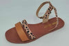 New Leopard Summer Women Sandals Strap Fashion Woman Beach Shoes Buckle Flat Heels Open Toe Platform Outdoor Sandals Flat Casual Strappy Ankle Strap Flat Sandals by Stevvex