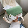 New Look Contrast Color Scrub Leather Crossbody Bags For Women And Girls Simple Chain Shoulder Bag , Purses And Handbags For Ladies by Stevvex
