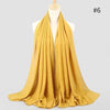 New Luxurious Gold Chiffon Head Scarf Solid Soft Long Muslim Scarves For Women Hijab Musulman Female Shawl and Wrap by Stevvex