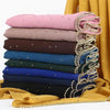 New Luxurious Gold Chiffon Head Scarf Solid Soft Long Muslim Scarves For Women Hijab Musulman Female Shawl and Wrap by Stevvex