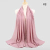 New Luxurious Gold Chiffon Head Scarf Solid Soft Long Muslim Scarves For Women Hijab Musulman Female Shawl and Wrap by Stevvex