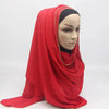 New Luxurious Gold Chiffon Head Scarf Solid Soft Long Muslim Scarves For Women Hijab Musulman Female Shawl and Wrap by Stevvex
