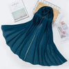 New Luxurious Gold Chiffon Head Scarf Solid Soft Long Muslim Scarves For Women Hijab Musulman Female Shawl and Wrap by Stevvex
