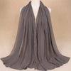 New Luxurious Gold Chiffon Head Scarf Solid Soft Long Muslim Scarves For Women Hijab Musulman Female Shawl and Wrap by Stevvex