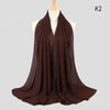 New Luxurious Gold Chiffon Head Scarf Solid Soft Long Muslim Scarves For Women Hijab Musulman Female Shawl and Wrap by Stevvex