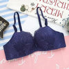 New Luxurious Lace Floral Wireless Bras For Women Front Closure Bras Plus Size Bralette Comfortable Adjusted Push Up Bra by Stevvex