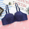 New Luxurious Lace Floral Wireless Bras For Women Front Closure Bras Plus Size Bralette Comfortable Adjusted Push Up Bra by Stevvex