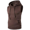 New Men's Solid Sleeveless Hoodie Sweatshirt Casual Loose Drawstring Tops with Pockets Autumn Winter Muscle Sleeveless Hoodies Gym Sport Bodybuilding Hoodie by Stevvex