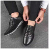 New Mens Leather Casual Sneakers Fashion Solid Leather Shoes Business Sport Flat Round Toe Fashion Sneakers Dress Shoes For Men Walking Business Office Driving Comfort Loafers by Stevvex